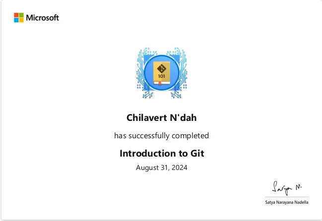 Introduction to Git certificate