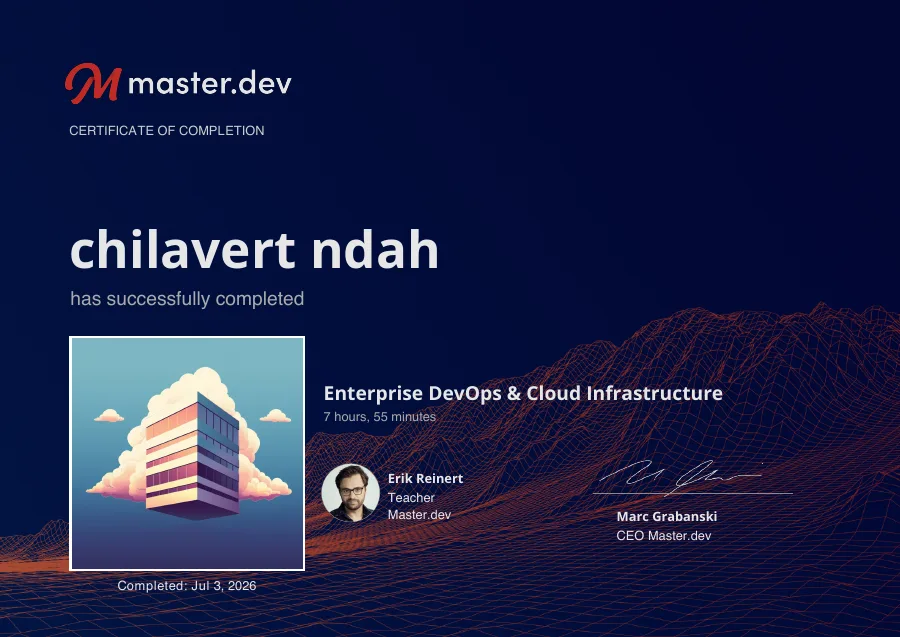 Enterprise DevOps & Cloud Infrastructure certificate