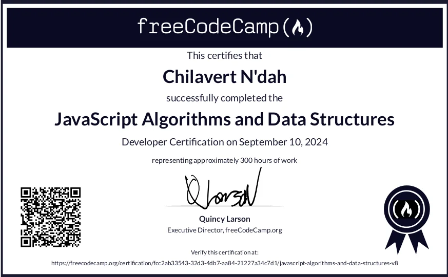 JavaScript Algorithms and Data Structures Certificate