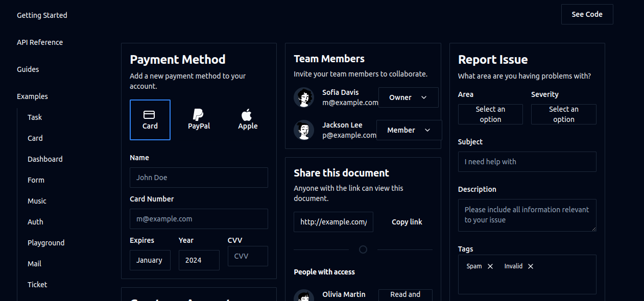 MonsterUI components